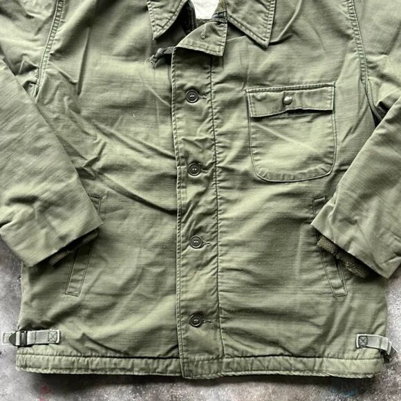 Vintage 80s Military USN A-2 Deck Jacket Size 42 - Picture 2 of 9